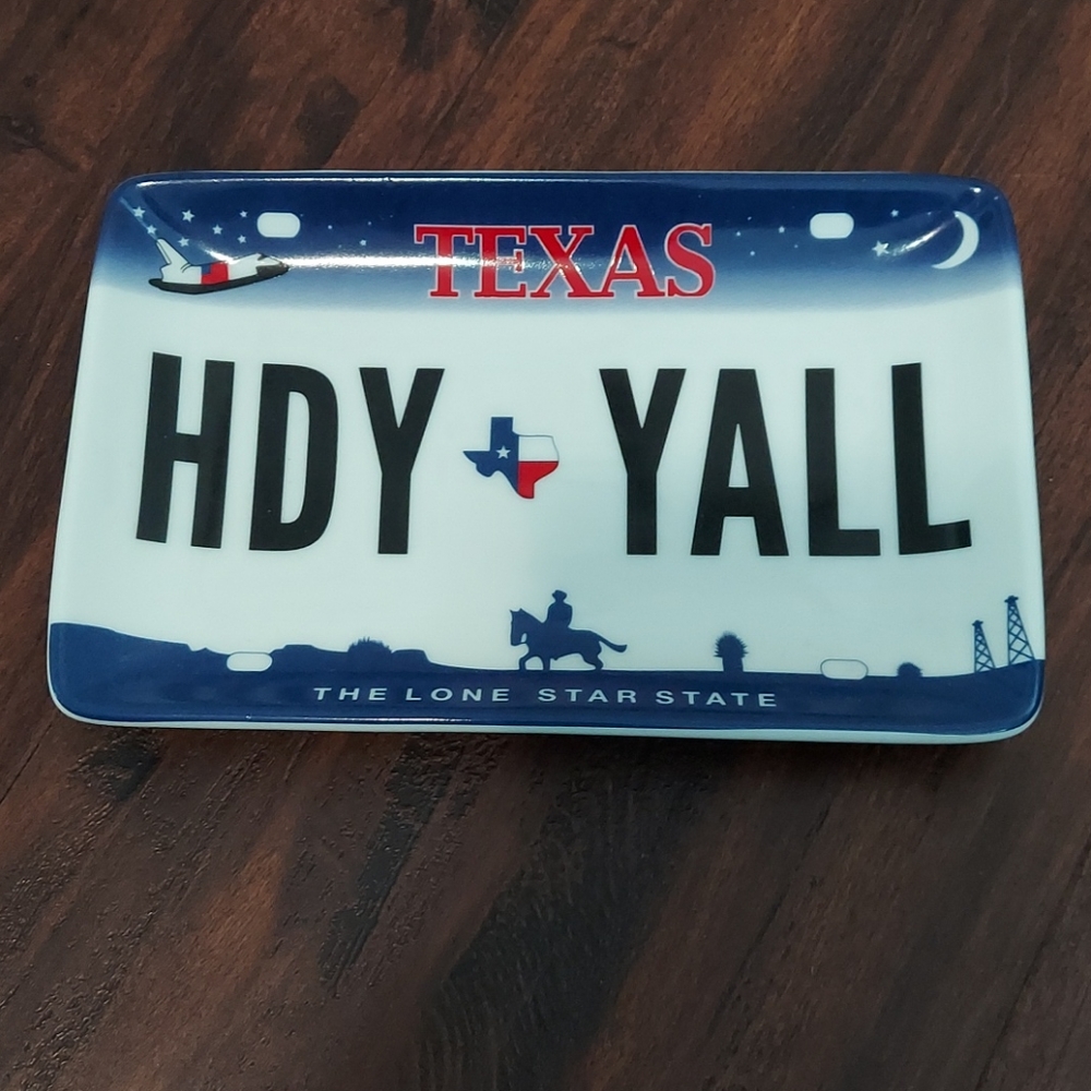 Donated - Texas License Plate Trinket Dish